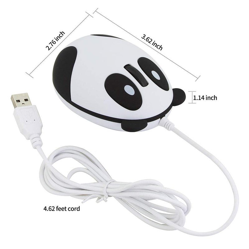 CHUYI Panda Wired Mouse Cute Animal Series Portable Corded Mice for Travel School Home Office, Funny Optical Mouse for Computer Laptop PC Kids Children Girls Gift - Image 4